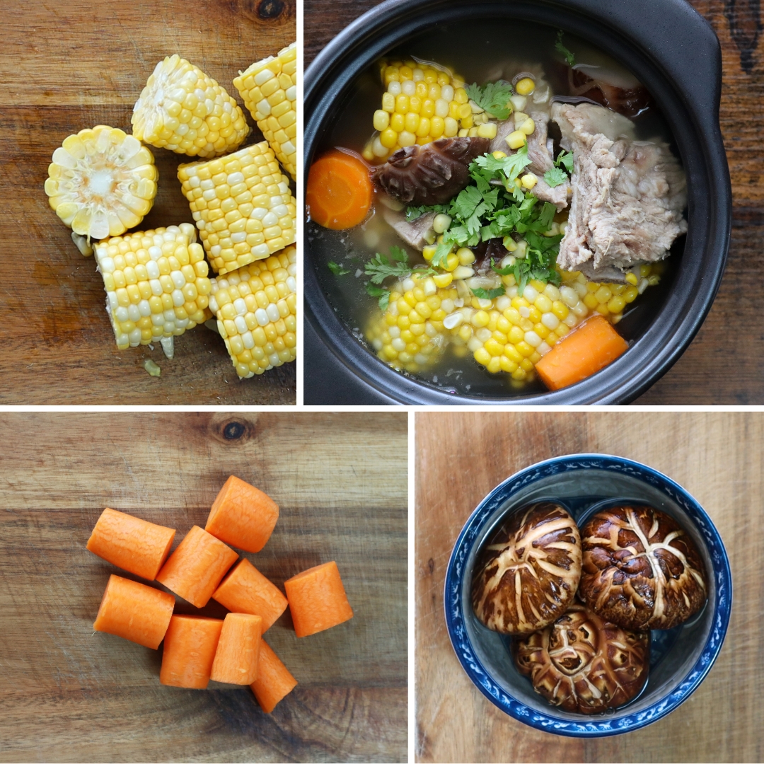 Chinese Pork Bone and Corn Soup (Canh Xương Heo Hầm Bắp Ngọt)