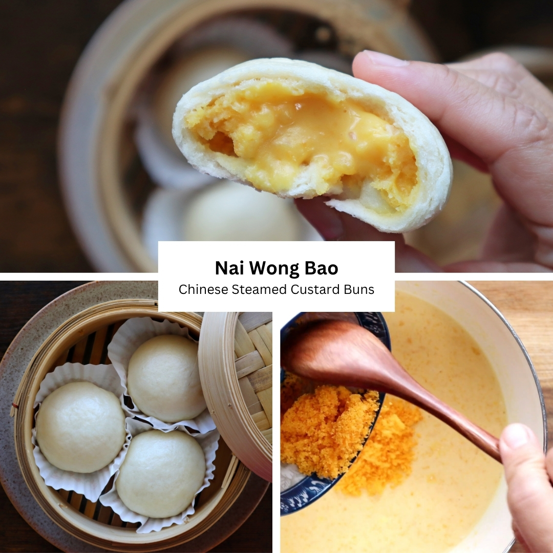 Nai Wong Bao (Chinese Steamed Custard Buns)