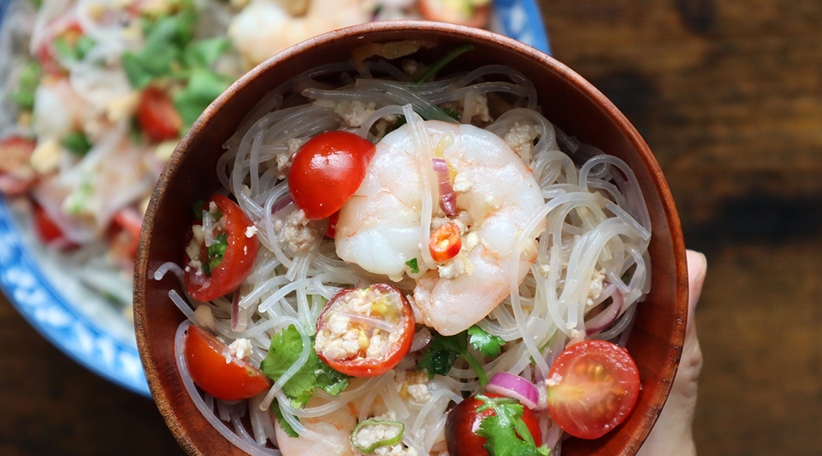 Thai Glass Noodle Salad (Yum Woon Sen)