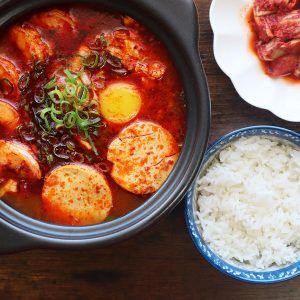 Korean Spicy Soft Tofu Stew (Sundubu-jjigae)