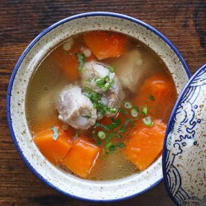 Vietnamese Pumpkin and Pork Rib Soup (Canh Bí Đỏ Hầm Sườn)